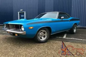 1973 PLYMOUTH CUDA IN B3 RICHARD PETTY BLUE 340CI V8 4 SPEED PISTOL GRIP Photo