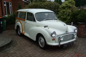 SUPERB MORRIS MINOR TRAVELLER 1000 SNOWBERRY WHITE 1 FAMILY OWNER 69000 MILES 