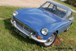 1966 MG MGB GT MK1 CHROME BUMPER MINERAL BLUE WIRE WHEELS CLASSIC MGBGT