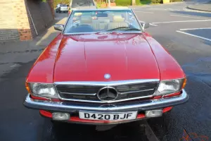  1987 CLASSIC MERCEDES 420 SL AUTO SIGNAL RED CONVERTIBLE 
