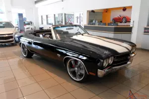 1970 CHEVELLE SS CONVERTIBLE BLACK BIG BLOCK 4 SPEED SHOW ROOM