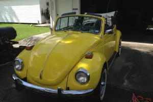Volkswagen Convertible 1971 Yellow Super Beetle