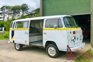1974 VW Kombi Camper, Swedish import, great project bus.Good chassis.Walkthroug