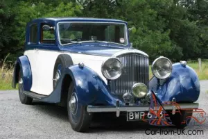  1938 Bentley 4 1/4 Park Ward Pillarless Sports Saloon B78LS 