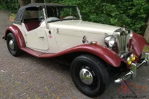 1952 MG T-SERIES TD TAN CONVERTIBLE 4-SPEED DUAL EXHAUST KIT CAR 1987 LOW MILES