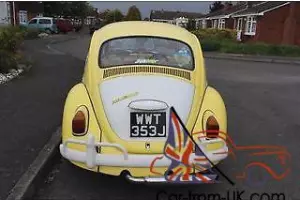 Classic Volkswagen Beetle YELLOW/WHITE Show Car