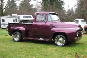 1956 Ford F-100 Custom hotrod truck shaved,built engine/trans/rear, nice!