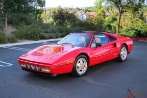 1988 Ferrari 328 GTS Red Tan Rare Convex Wheel Non ABS Car collector