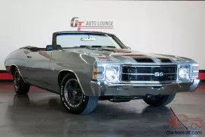 1971 Chevelle SS Convertible LS5 454 Numbers Matching 4 Speed Manual Factory Air