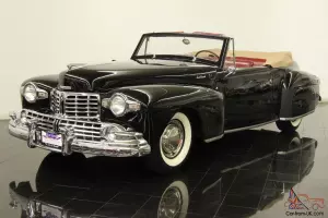 1947 Lincoln Continental Convertible 305ci V12 3 Speed FULL CCCA PT PW Leather