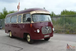  vintage Bedford Duple 20 seater Bus. Goodwood revival transport. classic bus 