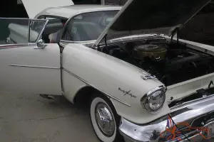 1957 OLDSMOBILE STARFIRE 98  HOLIDAY COUPE, FACTORY-CORRECT VICTORIA WHITE!