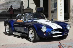 Shelby Cobra Replica, 1965, Metallic Blue/ racing stripes, excellent condition