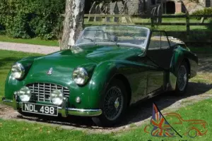 CLASSIC 1956 TRIUMPH TR3 ROADSTER.OVERDRIVE WIRES OLDER RESTORATION READY TO USE