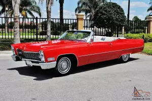 absolutly beautiful red 1967 Cadillac DeVille Convertible restored looks amazing