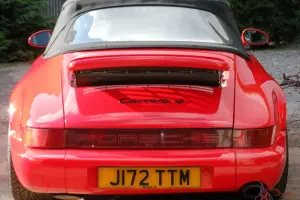  Porsche 911 Carrera 4 964 Convertible 1992 Bright red 
