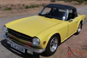 1975 TRIUMPH TR6 2500 PI, OVERDRIVE, MIMOSA YELLOW, 65000 miles from new 