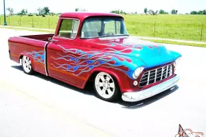 1955 CAMEO CHEVY PU CUSTOM CLASSIC HOT ROD STREET SHOW TRUCK MAGAZINE COVER PU