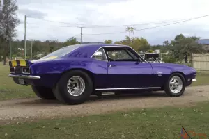  Blown 68 PRO Street Camaro Drag Burnout Show 