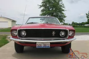 1969 Ford Mustang Convertible red, original 46,000 miles one owner