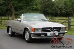 Mercedes-Benz R107 300 SL (1989) Smoke Silver with Cream Leather