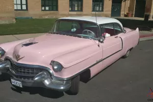 PINK 1955 Cadillac Coupe Deville