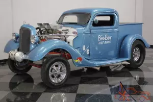 VERY COOL GASSER 41 FORD PICKUP, 350CI CHEVY, CROSS RAM INTAKE, TH-400 TRANS