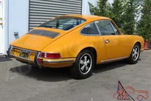 1969 Porsche 911 T Bahama Yellow Sportomatic Coupe Very Original CA Black Plate
