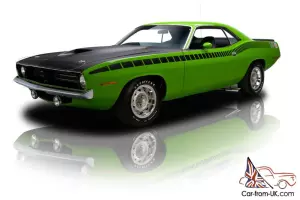 RKM Restored Sassy Grass AAR Cuda 340 Six Pack 4 Speed