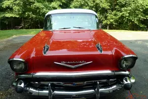 1957 Chevy 210 Red and White