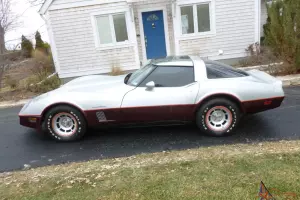 Chevrolet : Corvette Silver & Maroon