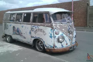  VW volkswagen camper van split screen ratlook air ride slammed 1966 