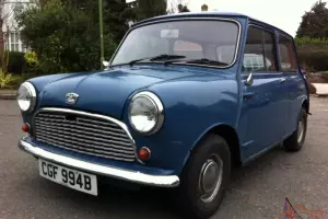  1964 AUSTIN MINI BLUE- 1 YEARS MOT...NO ADVISORIES... IN GREAT CONDITION AUCTION 
