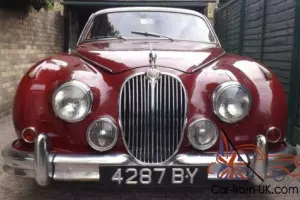 1960 Jaguar 3.4 MK2 Automatic, Dark Red / Maroon, Red Interior for Restoration
