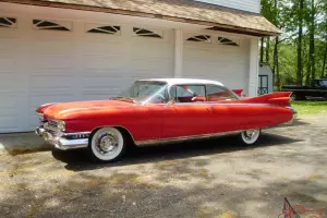 CADILLAC 1959 ELDORADO SEVILLE FACTORY RED UNRESTORED CAR Photo