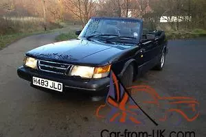  1991 SAAB 900 T 16S 16V T16 CONVERTIBLE BLACK GREAY LEATHER - FSH - 1 YR MOT 