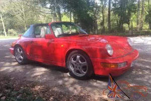 1990 PORSCHE 911 CARRERA 2 TARGA RED