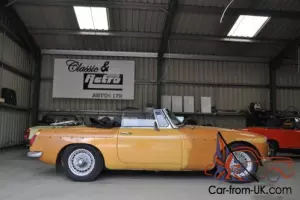 CHROME BUMPER MG ROADSTER UNFINISHED PROJECT IN BRACKEN 1972