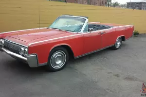 Very original 1964 lincoln convertible rare red and original running driving car