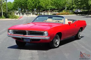 Stock 1970 Plymouth Barracuda Grand Coupe Convertible 318/AT PS PDB New Top