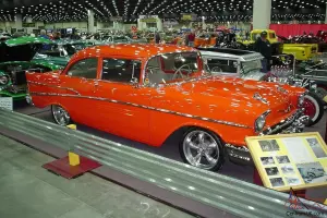 1957 Chevy 210 , Rotisserie Restored,350, 5-Speed Stick..Pearl Orange!! Like New
