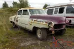 1953 Cadillac, with no engine or gearbox, good solid shell, comes with with a V5