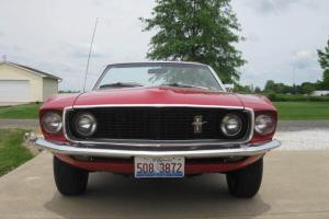 1969 Ford Mustang Convertible red, original 46,000 miles one owner Photo