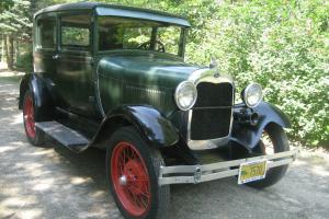 1929 Ford 2 door Sedan - Rear Mounted Trunk - Completely Restored - $15,500