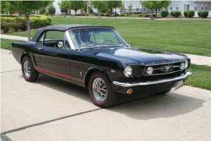 1965 Ford Mustang GT Convertible 289 4bbl A Code 4 spd Triple Blk Pony Interior Photo