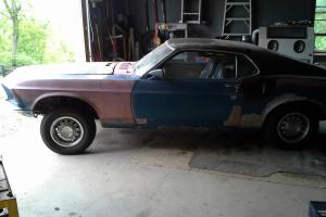 1969 Mach I 428 Cobra Jet Mustang Lime Gold R code 4 speed project Photo