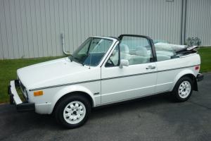 AWESOME 1985 Volkswagen Cabriolet! 28K MILES! TRIPLE WHITE! ORIGINAL! VW Rabbit!