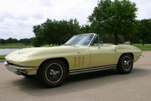 1965 CORVETTE ROADSTER OVER-RESTORED GOLDWOOD YELLOW PS PB RARE A/C ALL MATCHING Photo