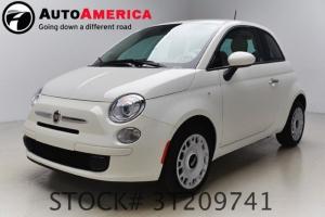 2014 FIAT 500 POP 18 ACTUAL MILES WHITE WITH IVORY AND ROSSO INTERIOR AUTO