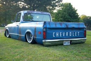 1970  C10, awesome blue patina, custom rear frame and air ride, rat rod Photo